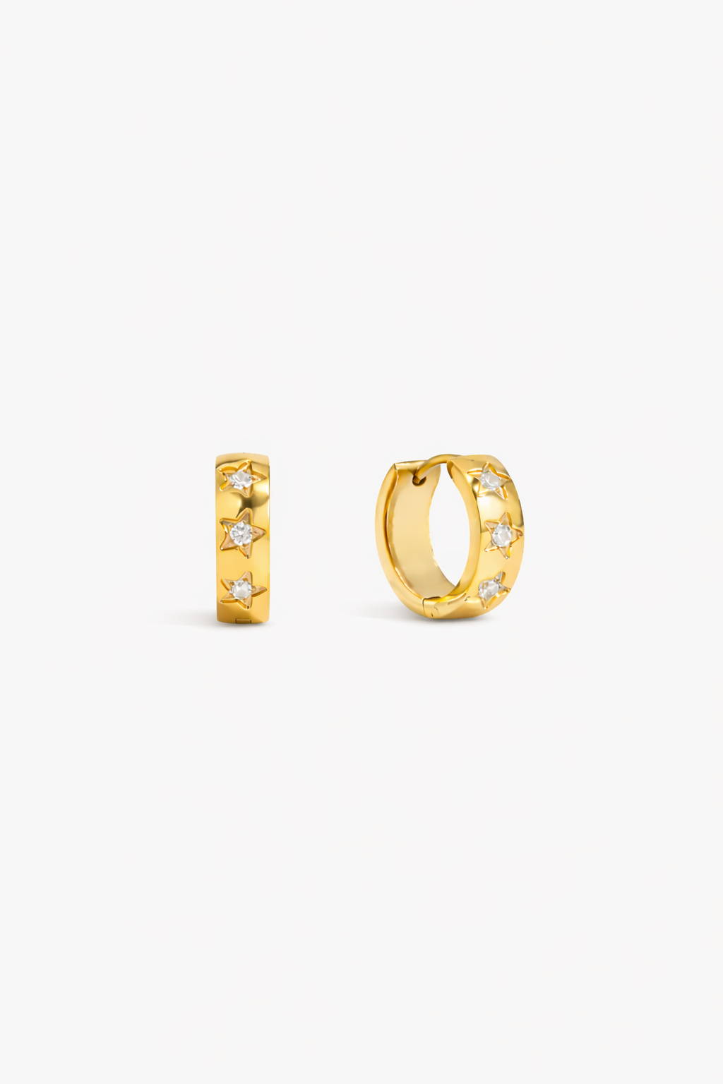 R&T | Celeste Star Huggie Earrings – Gold