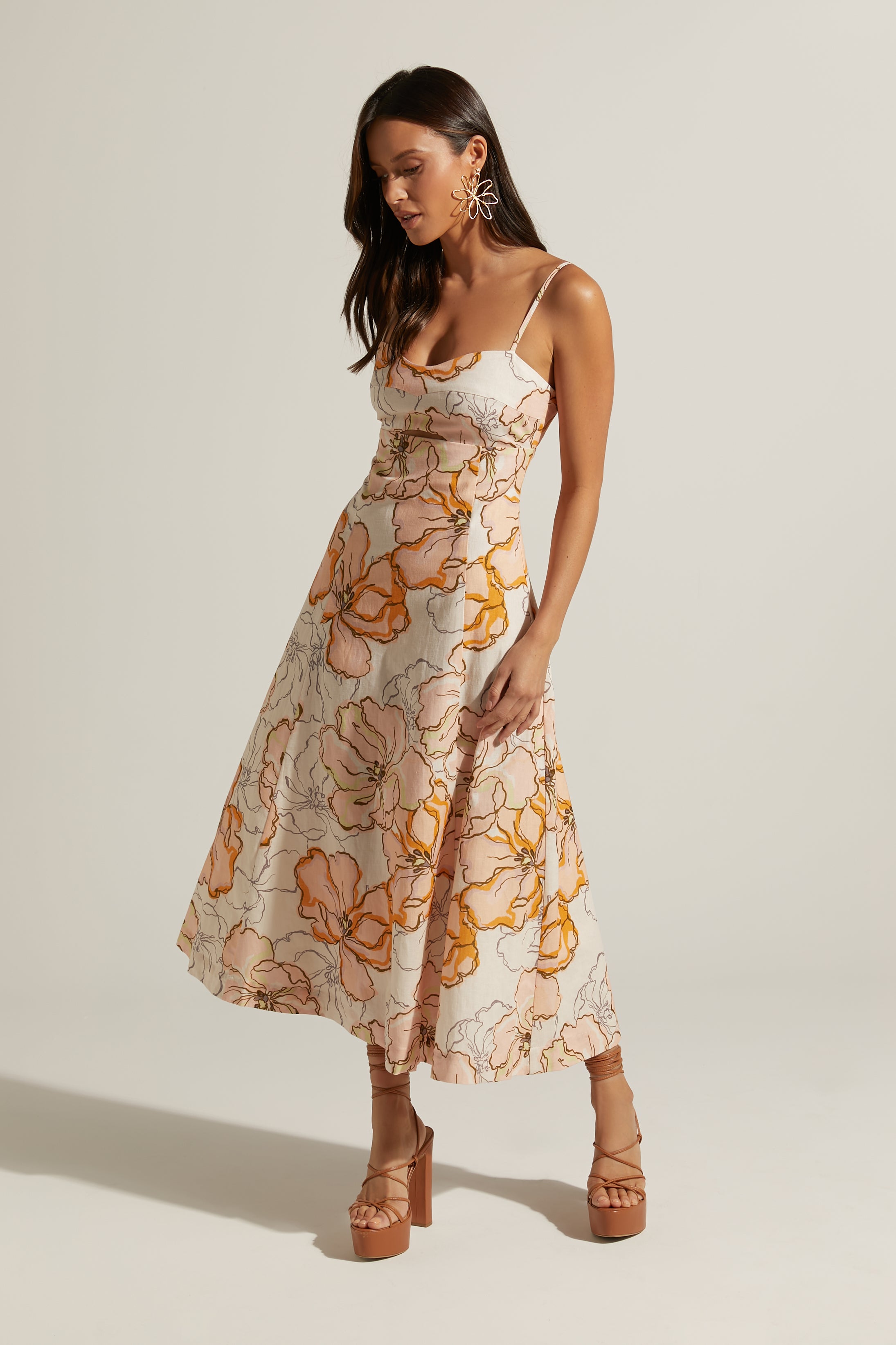 Carietta Midi Dress - Maison Fleur