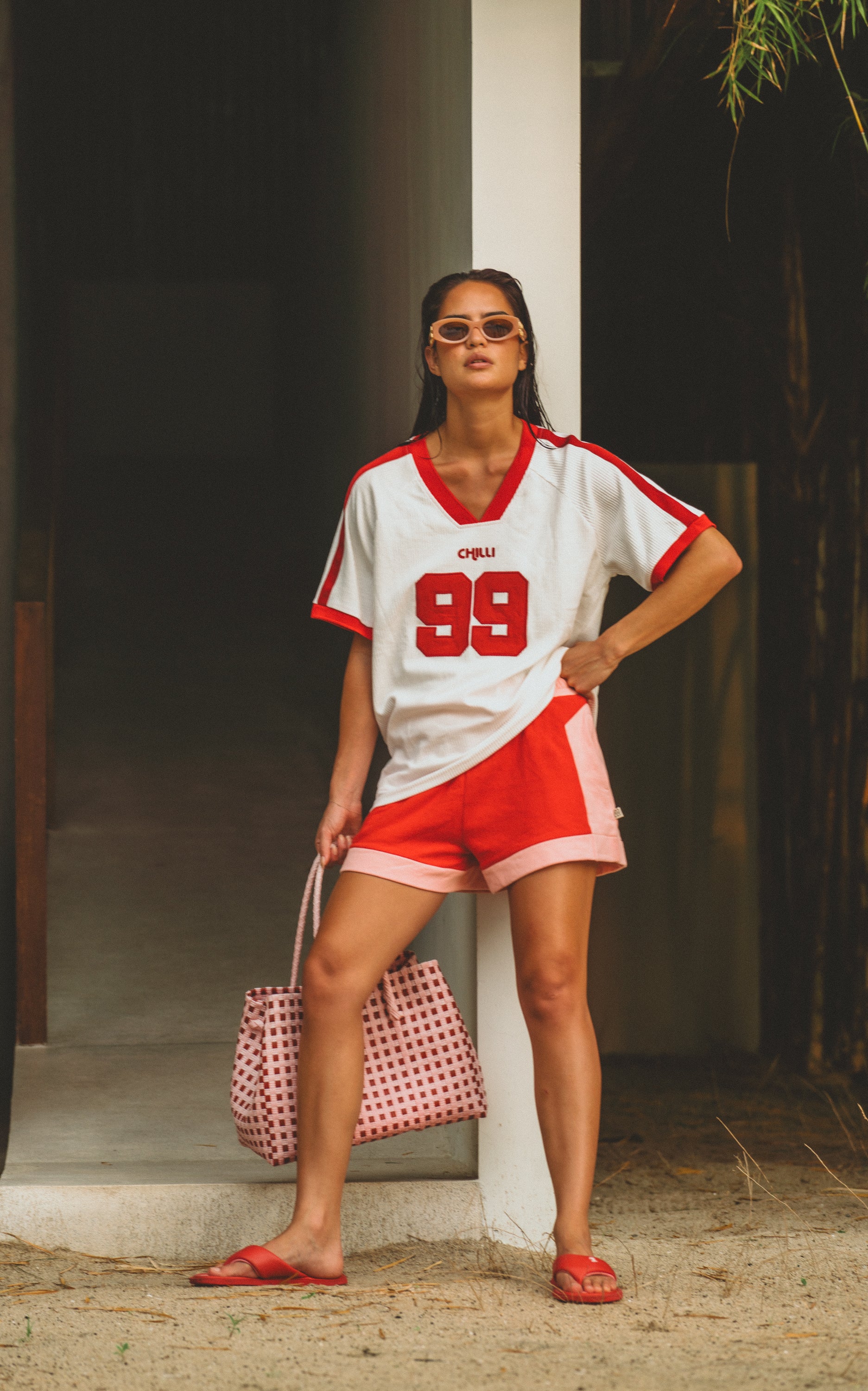 Araminta James | Chilli 99 Waffle Tee Coconut