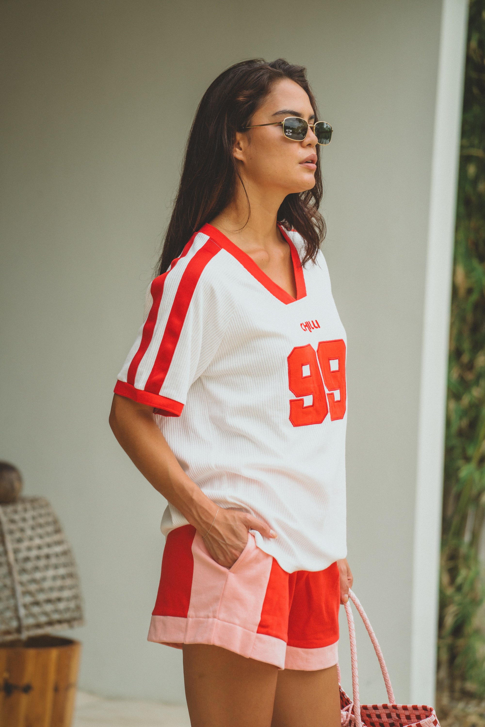 Araminta James | Chilli 99 Waffle Tee Coconut