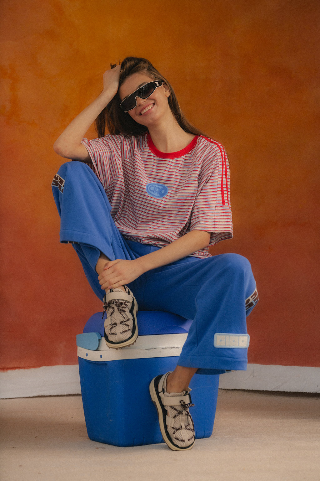 Ciao Ciao Vacation Cobalt Bobbie Pant - styled with Bluefin OS Sweater as a tonal co-ord