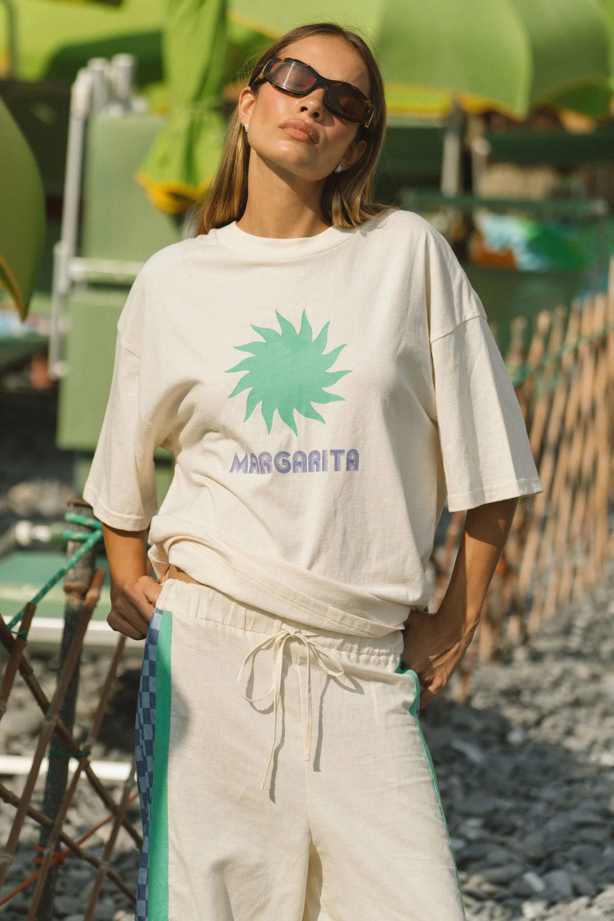 Araminta James | Margarita Oversized Tee Natural