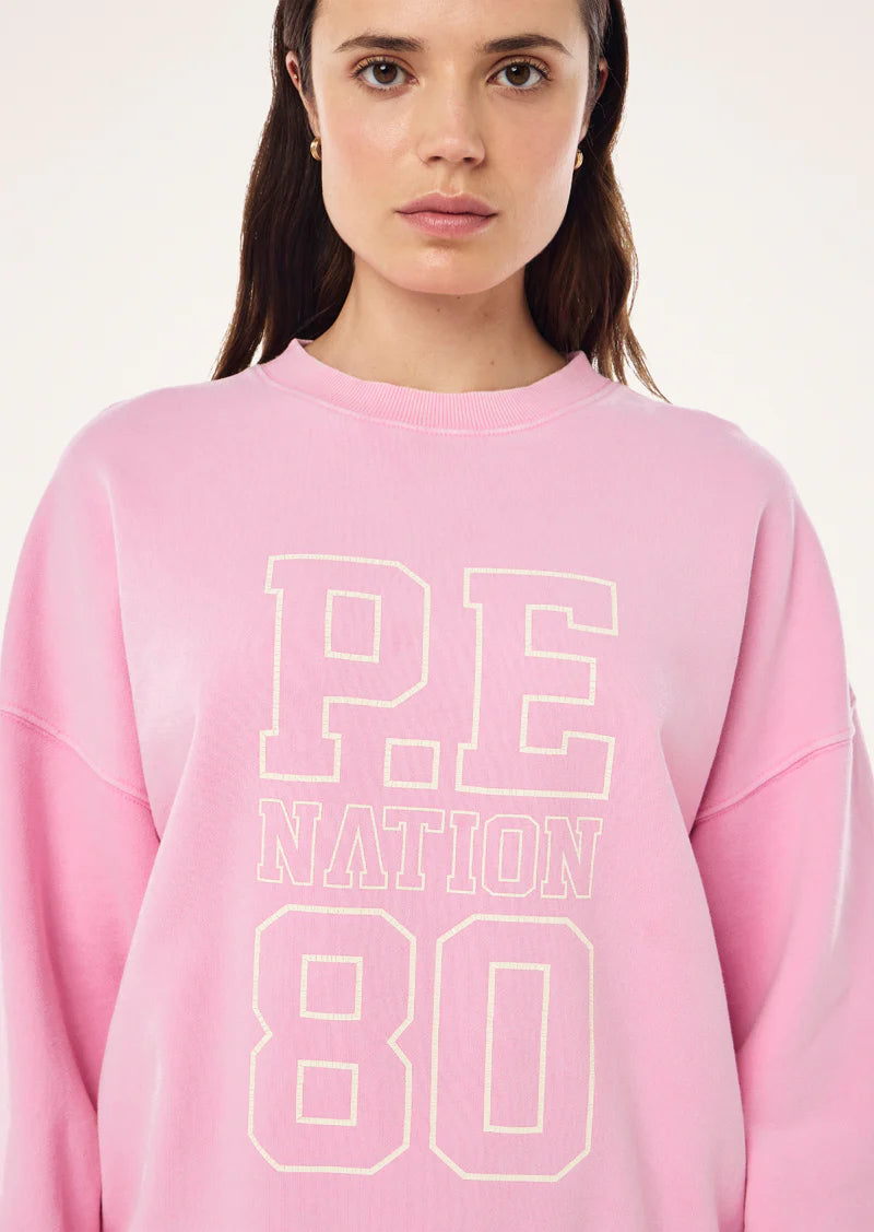 PE Nation | Elysian Sweat - Washed Prism Pink