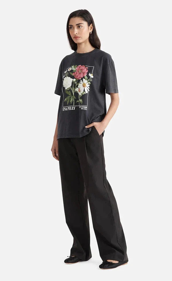 BOUQUET OVERSIZED TEE - VINTAGE BLK