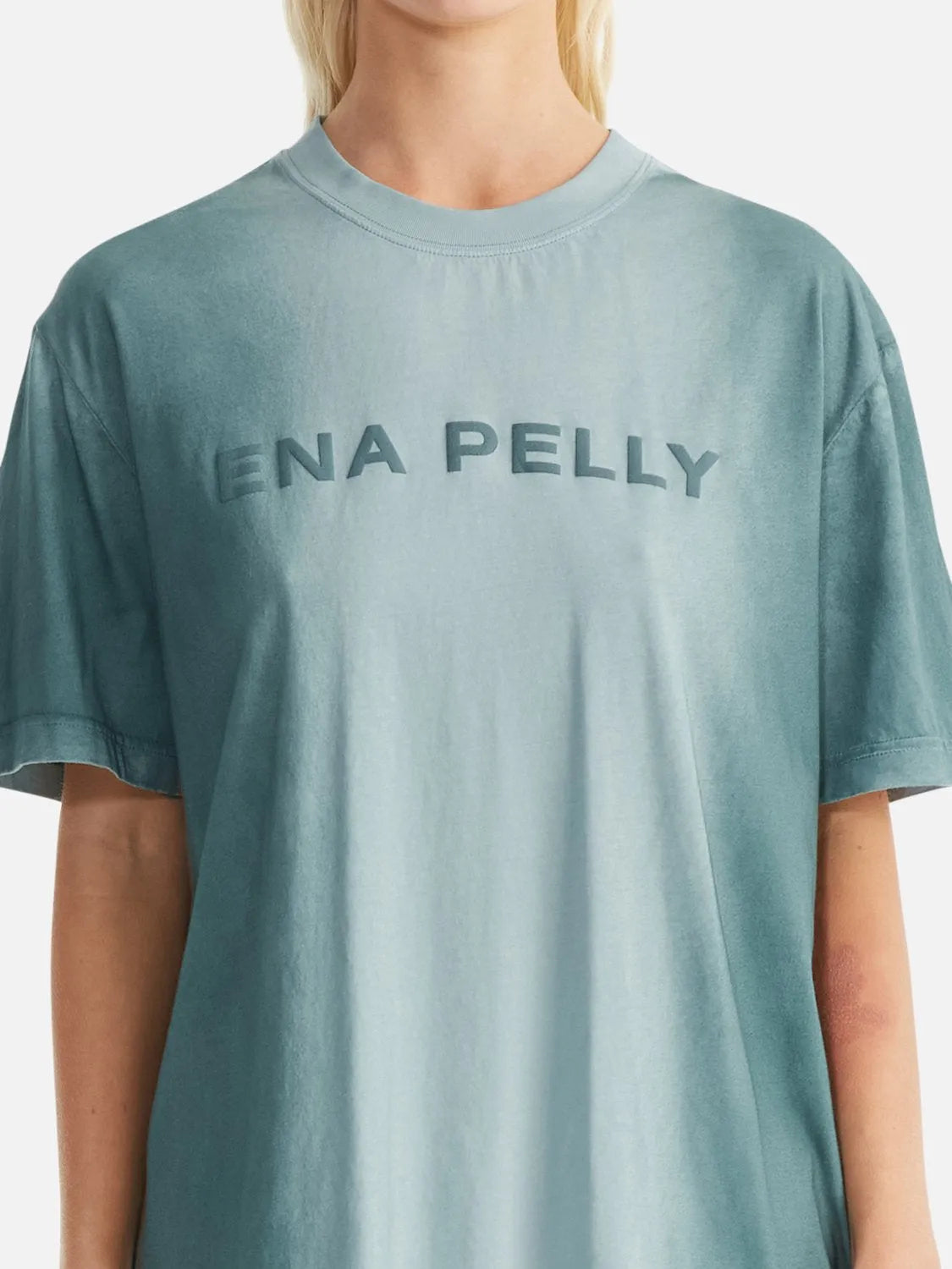 Ena Pelly | Jessie Oversized Tee Ombre Mist/Teal