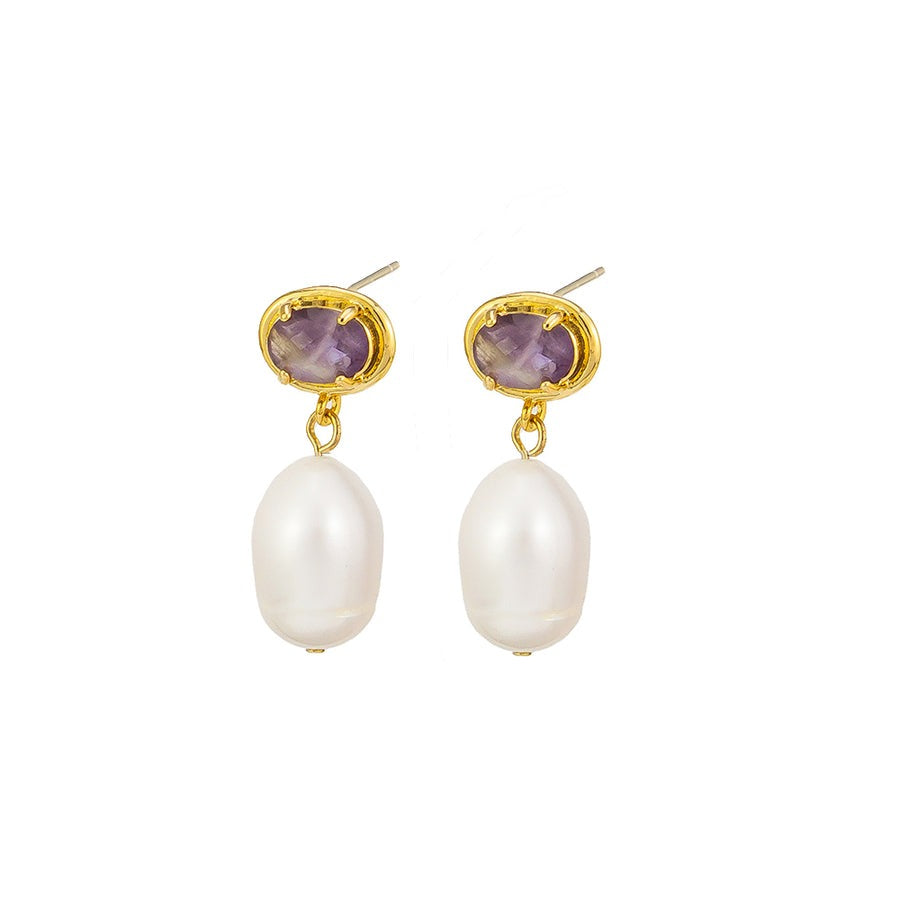 Luciana Earrings - Amethyst