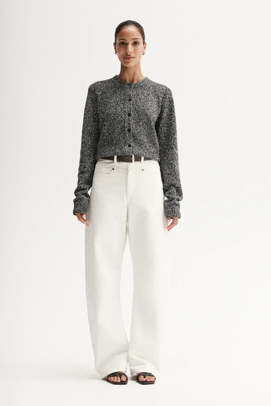 Elka Collective | Marnie Knit Cardigan - Black Mix