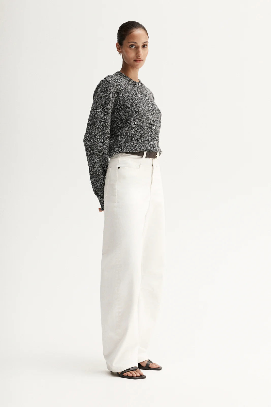 Elka Collective | Marnie Knit Cardigan - Black Mix