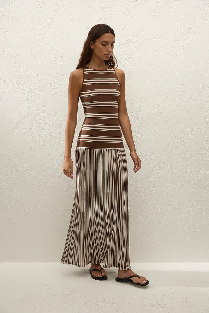 Faithfull The Brand | Tore Maxi Dress - Ombre Stripe Macro Carob
