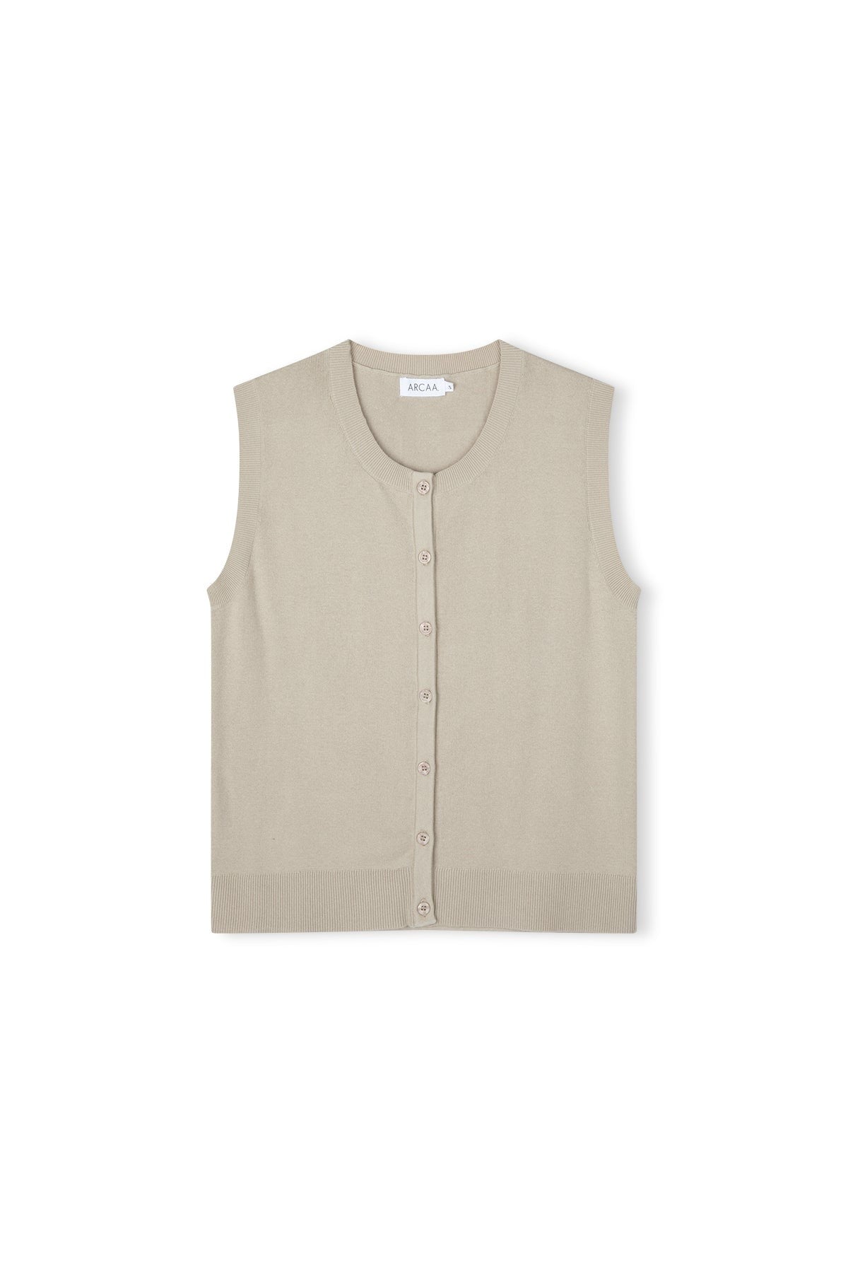 Arcaa Movement | Finley Button Up Vest - Taupe
