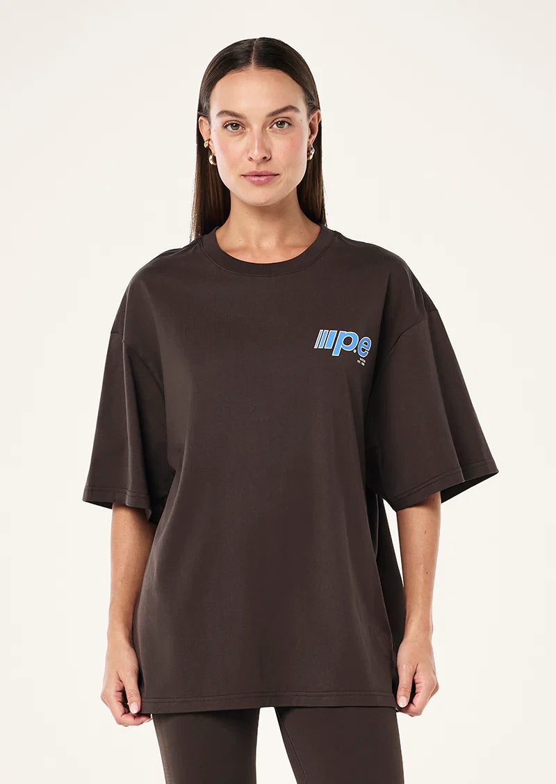 PE Nation | Glide Oversized Tee - Coffee