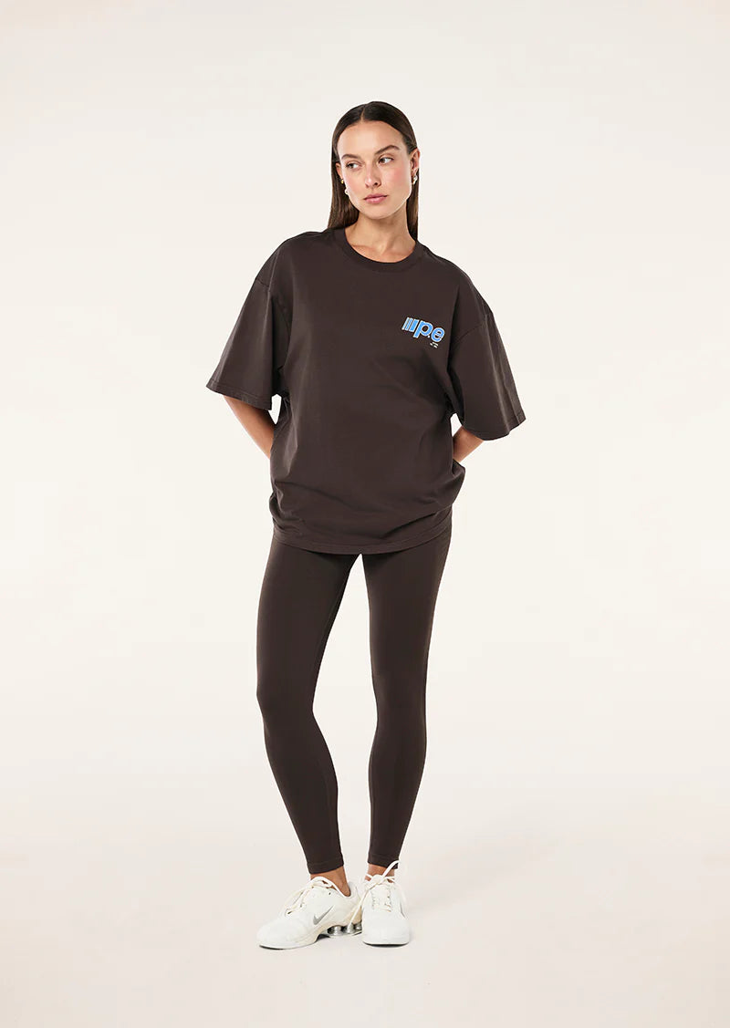 PE Nation | Glide Oversized Tee - Coffee
