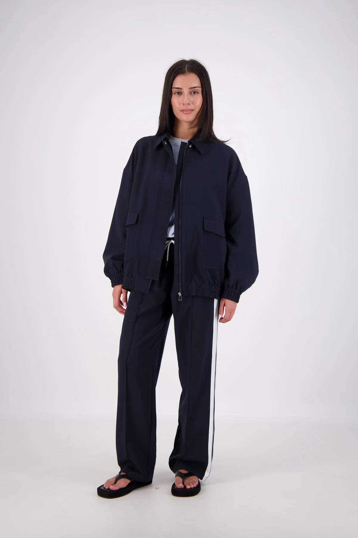 Jasmine Alexa | Ischia Bomber Jacket Navy