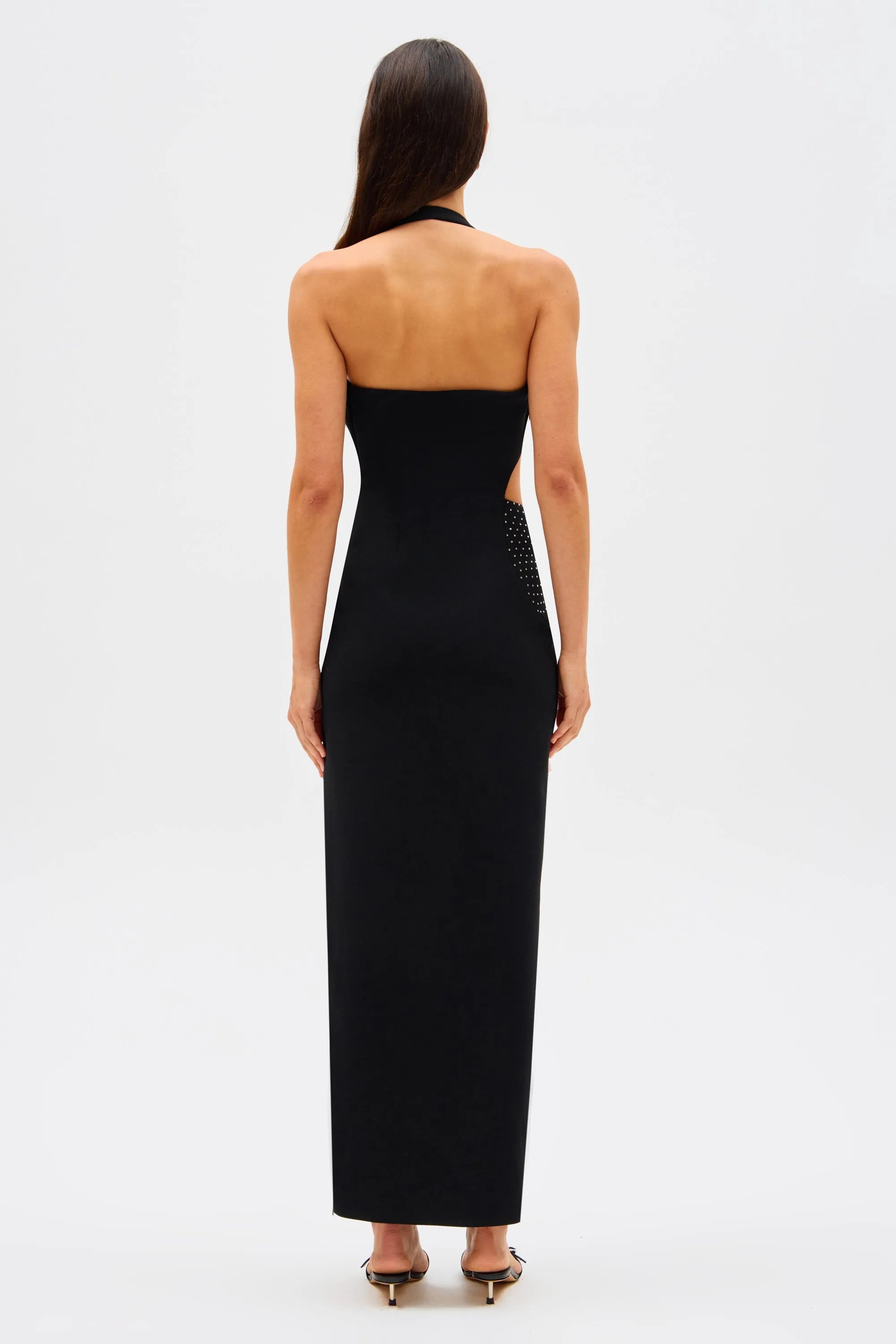 Misha | Polina Crepe & Diamanté Maxi Dress