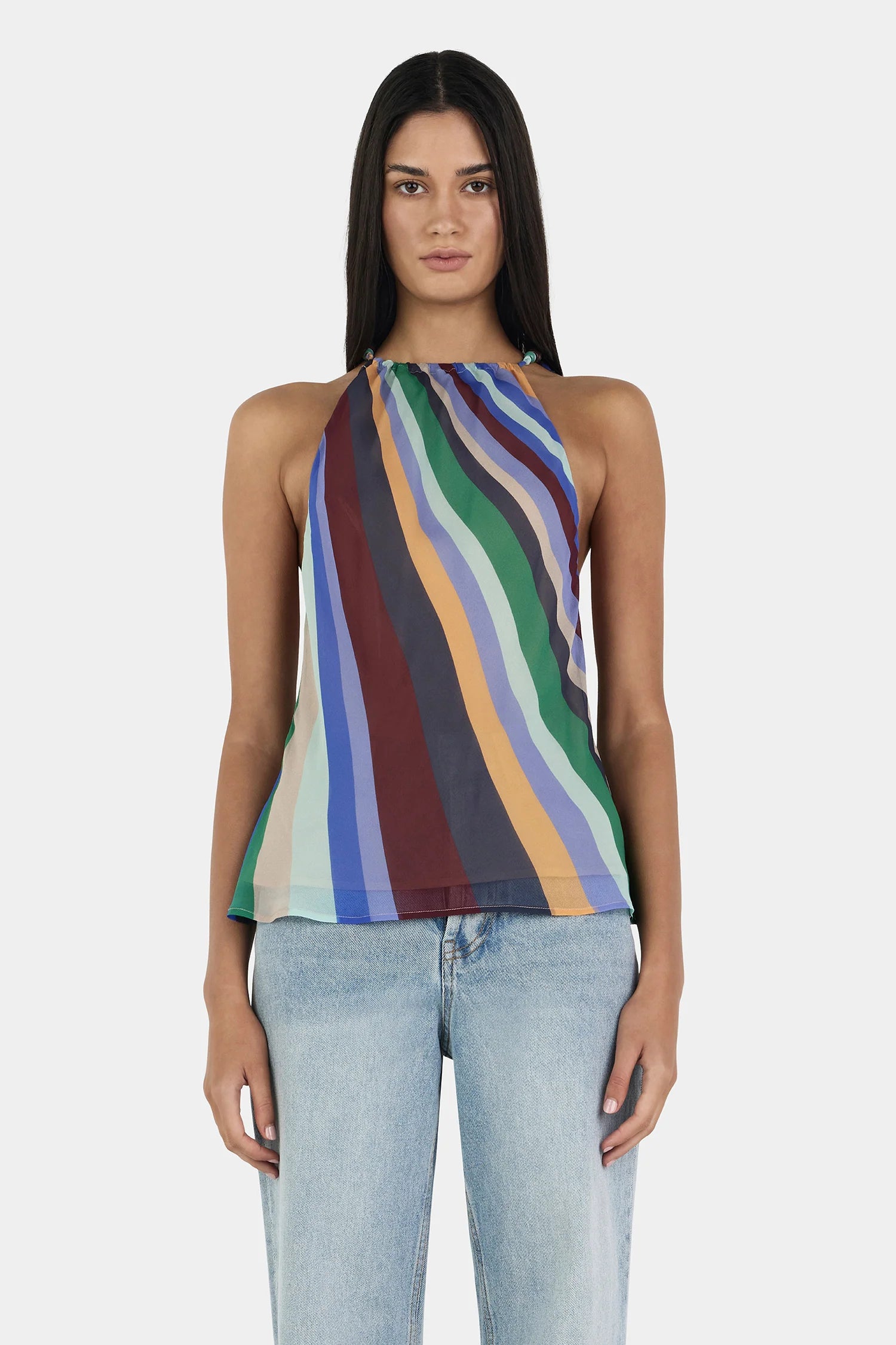 Hansen & Gretel | Juniper Silk Top - Wave Length