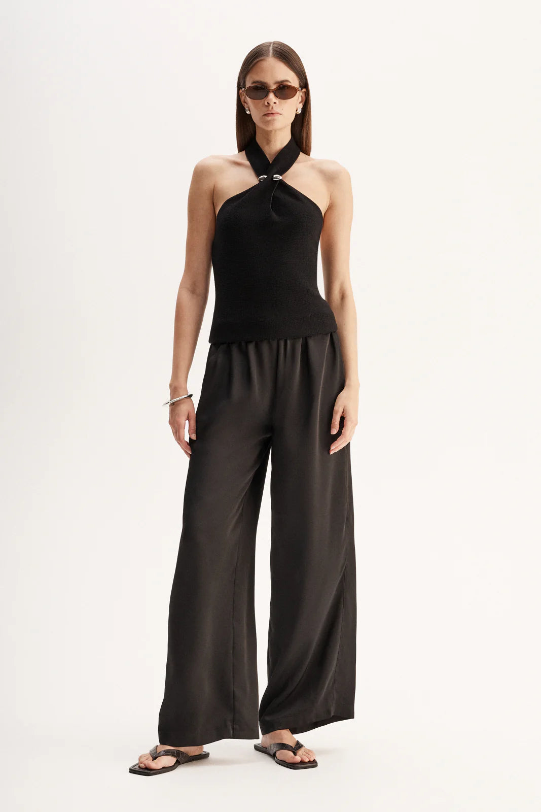 Elka Collective | Zinnia Knit Top - Black