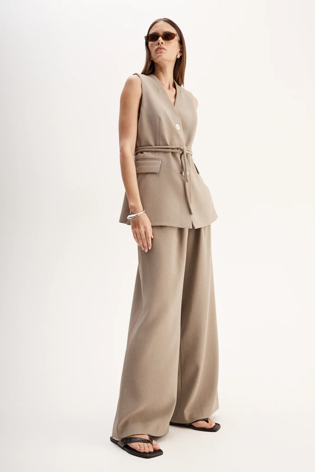 Elka Collective | Lora Vest - Taupe