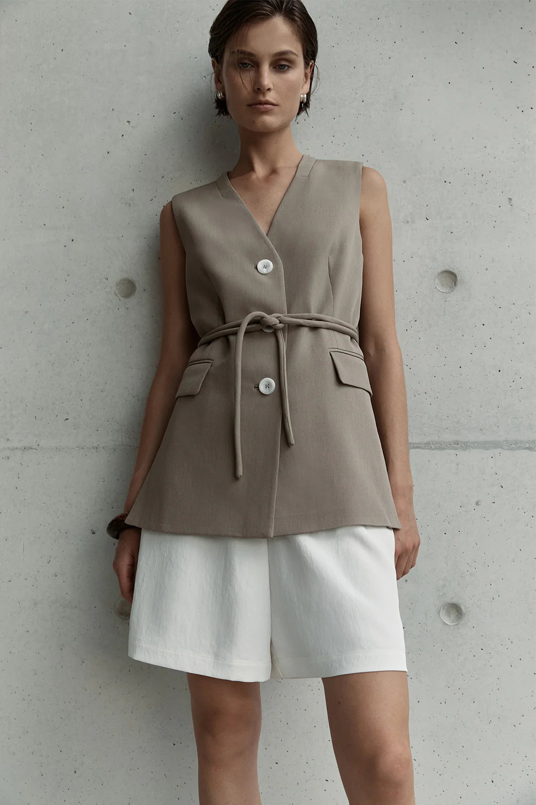 Elka Collective | Lora Vest - Taupe