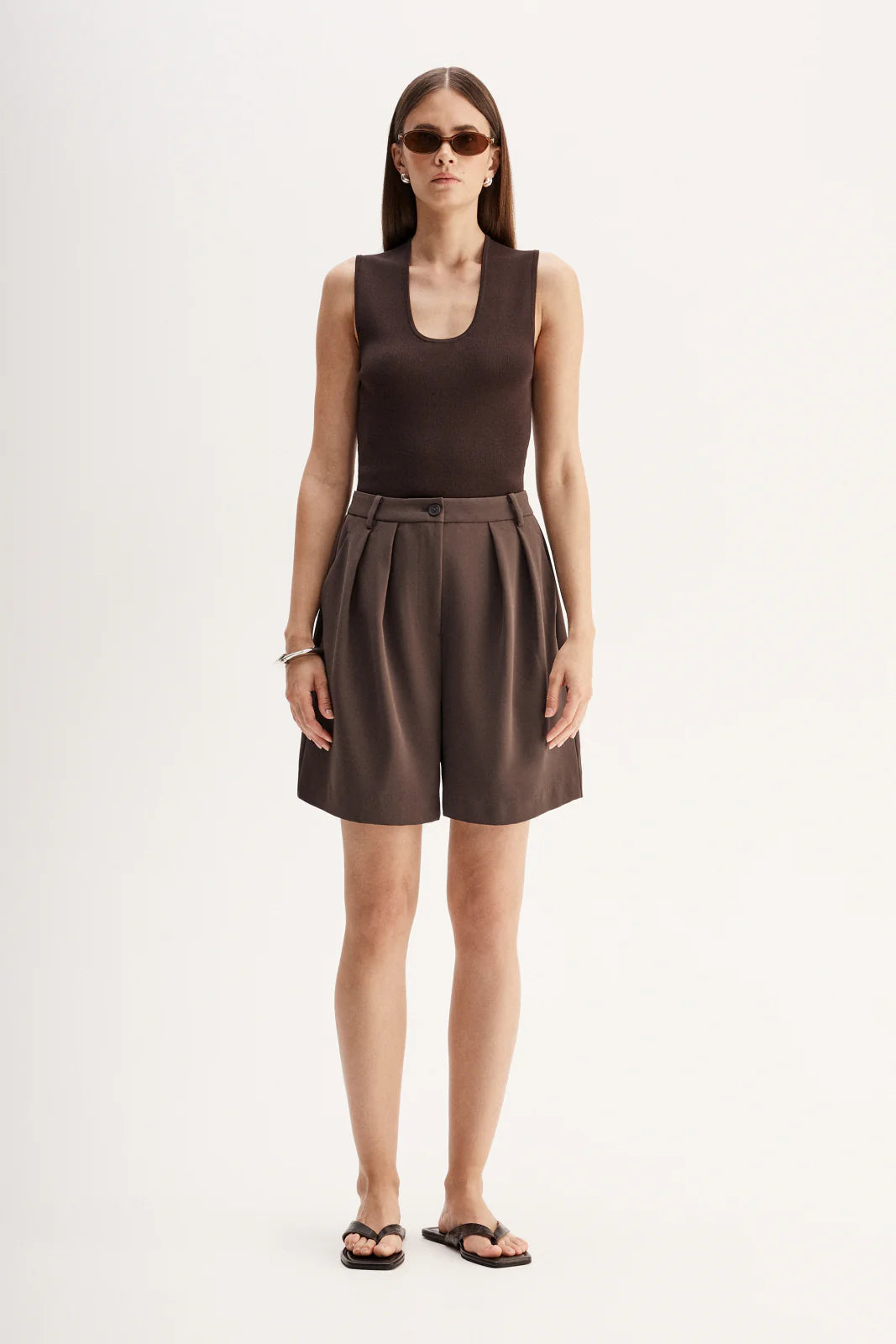 Elka Collective | Hayes Knit Top - Chocolate