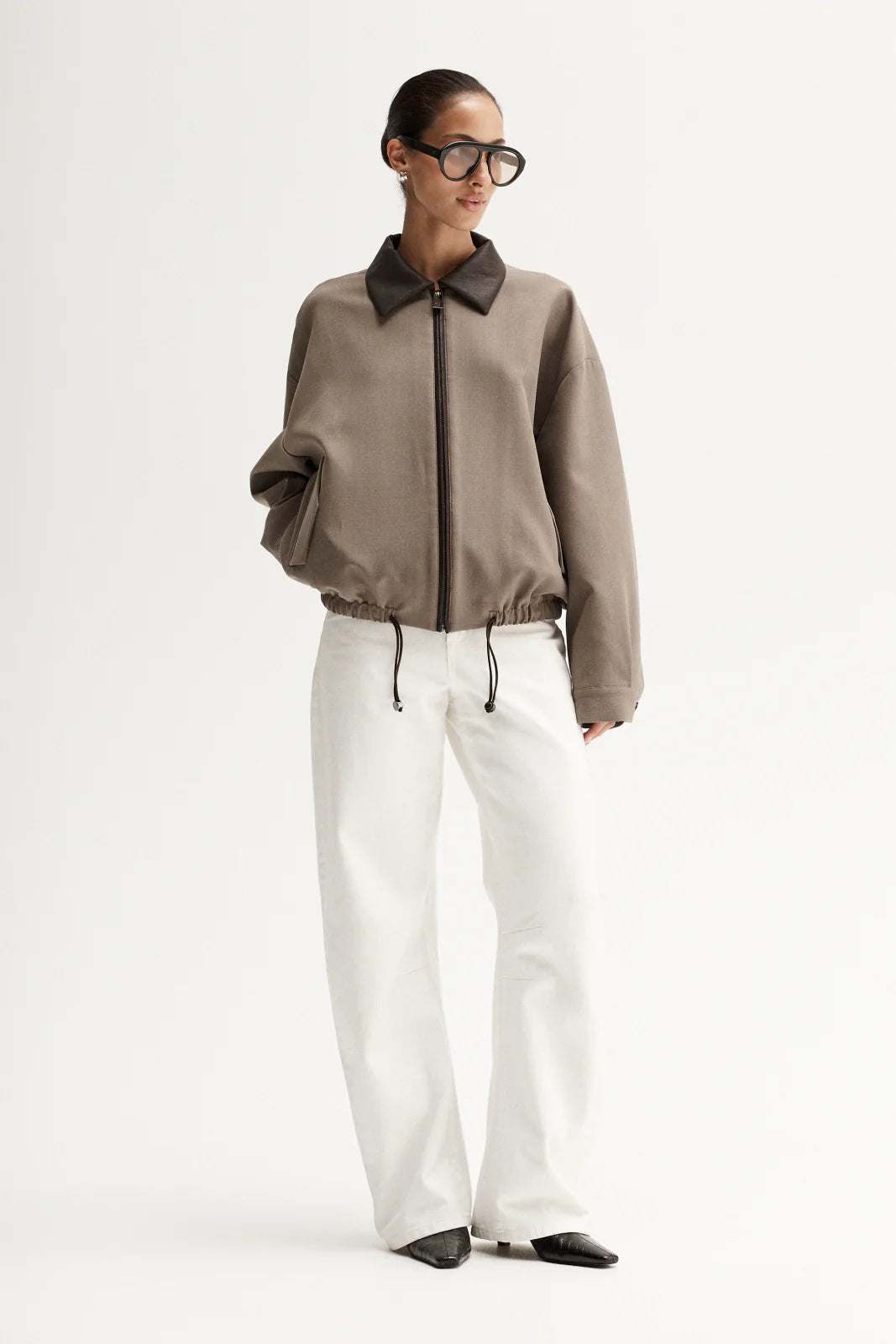 Elka Collective | Dora Bomber Jacket - Taupe