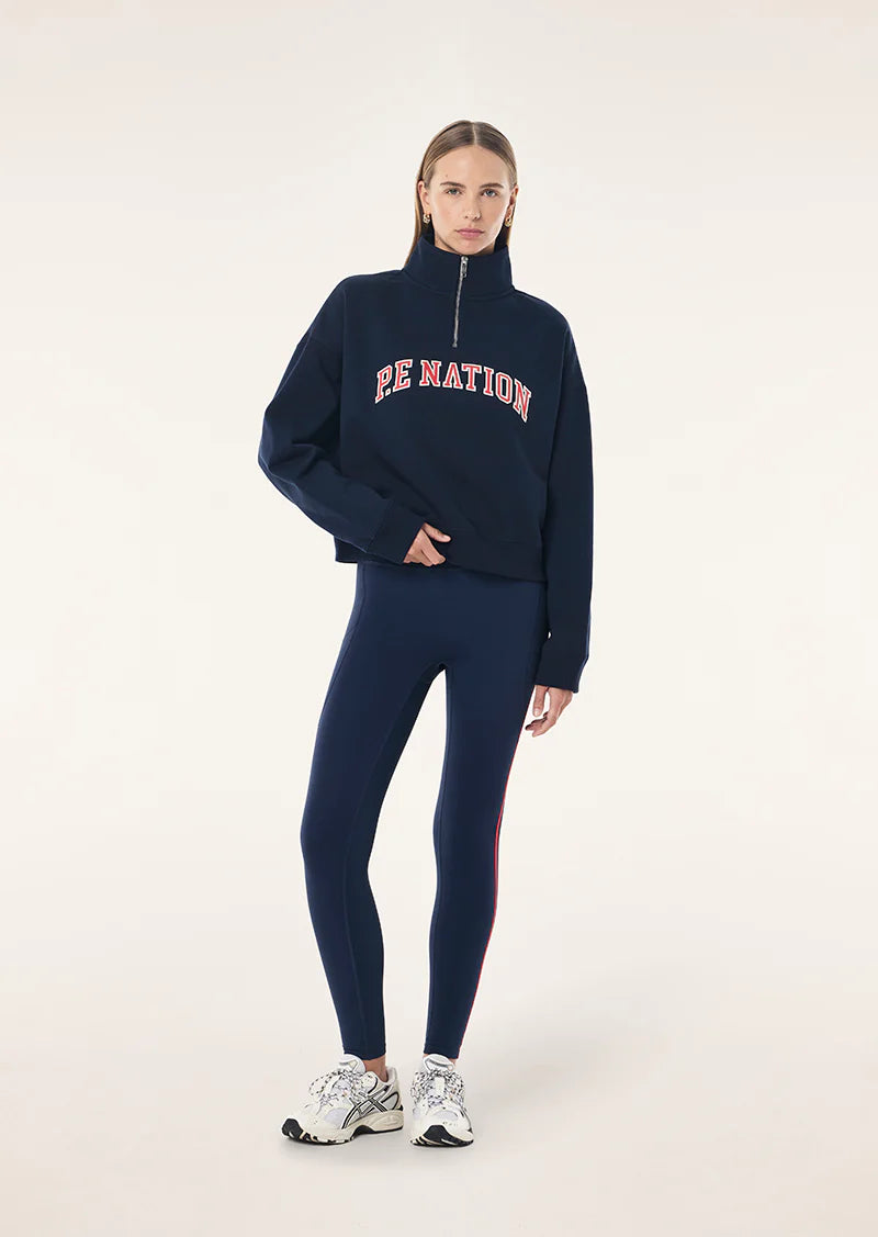 PE Nation | Legacy Quarter Zip Sweat - Dark Navy