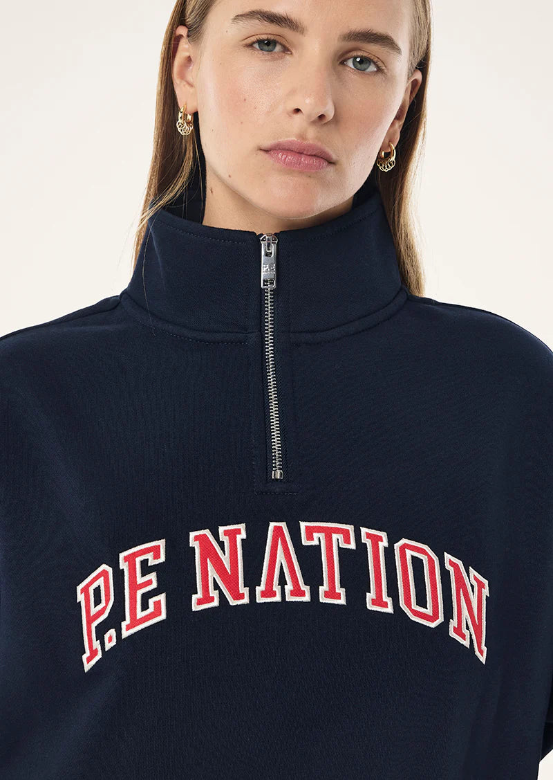 PE Nation | Legacy Quarter Zip Sweat - Dark Navy