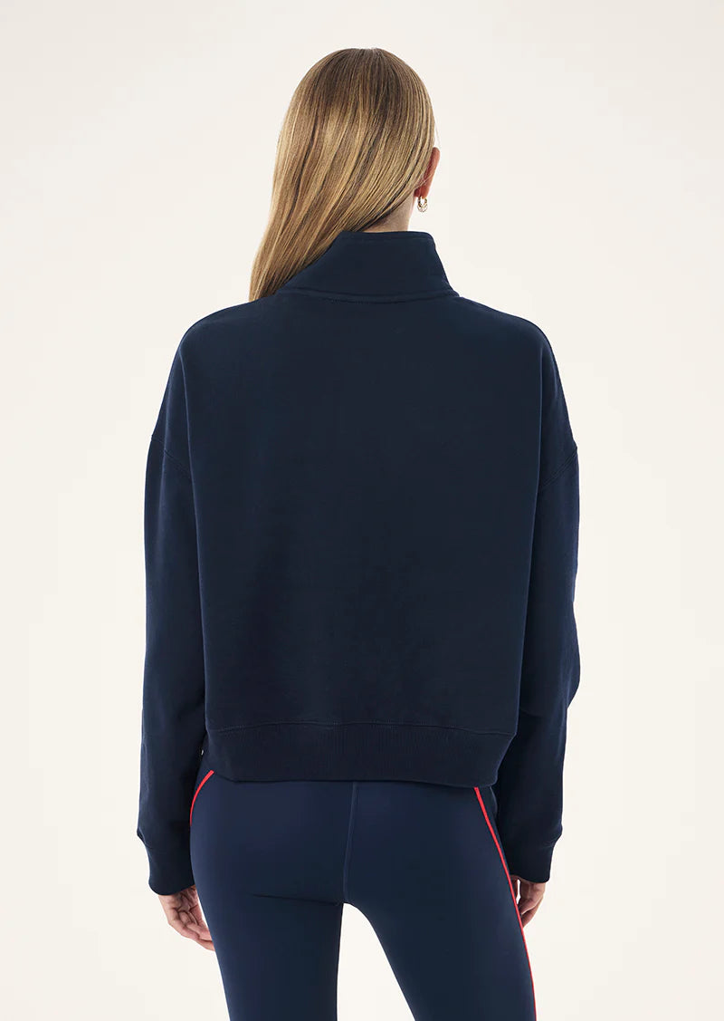 PE Nation | Legacy Quarter Zip Sweat - Dark Navy