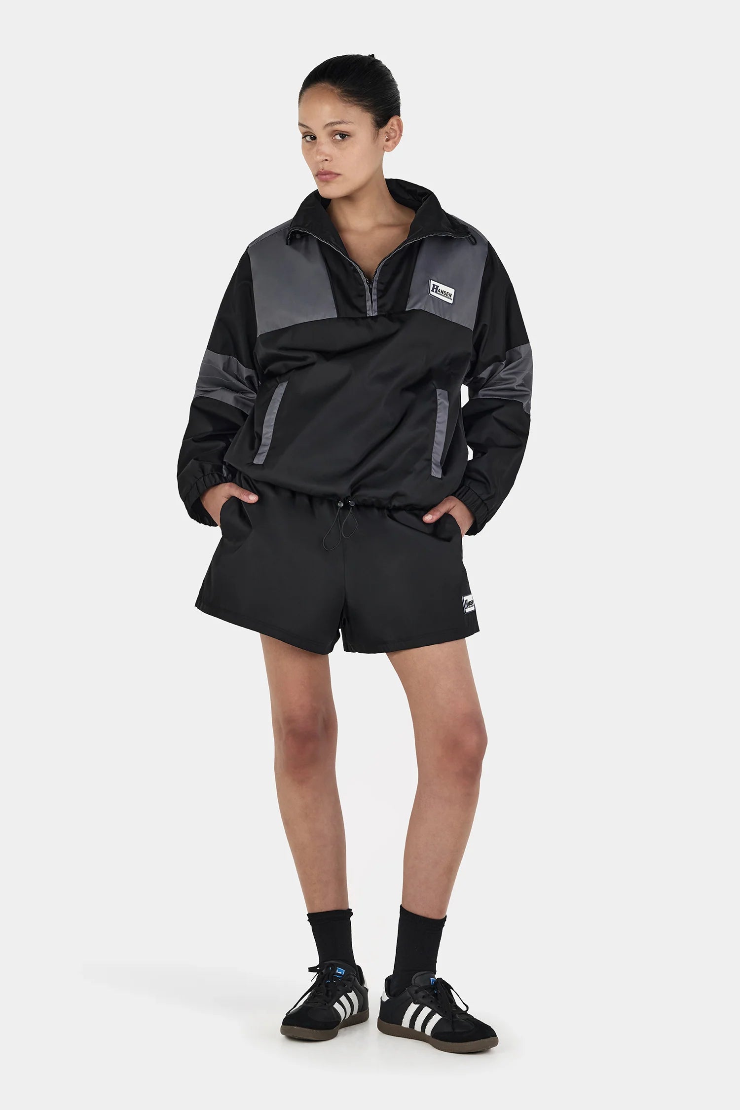 Hansen & Gretel | Lilista Windcheeter - Charcoal/Black