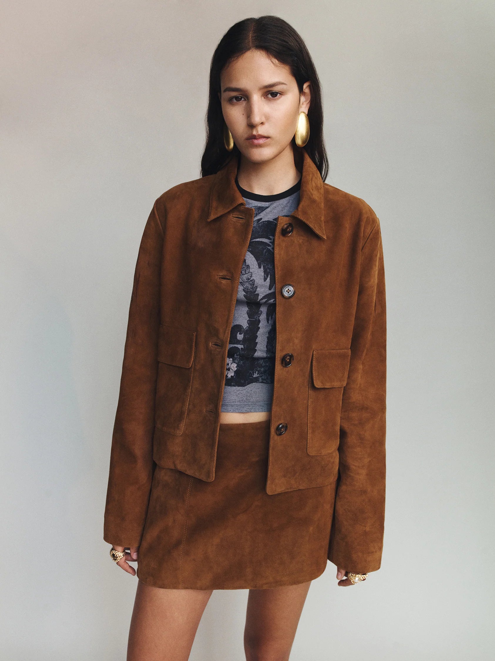 Hansen & Gretel | Logan Suede Coat - Tan Suede