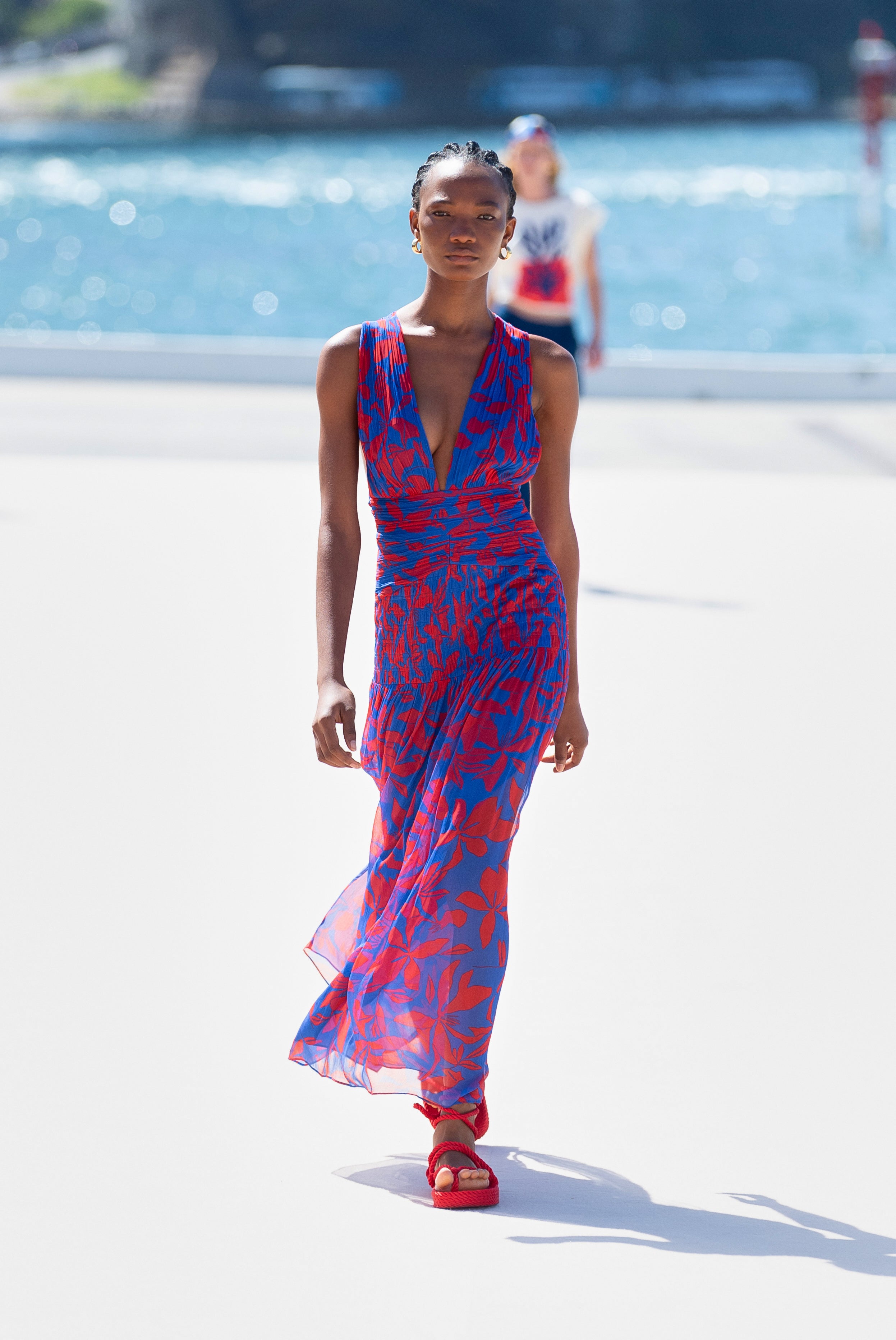 Shona Joy | Flore Plunged Tie Back Midi Dress