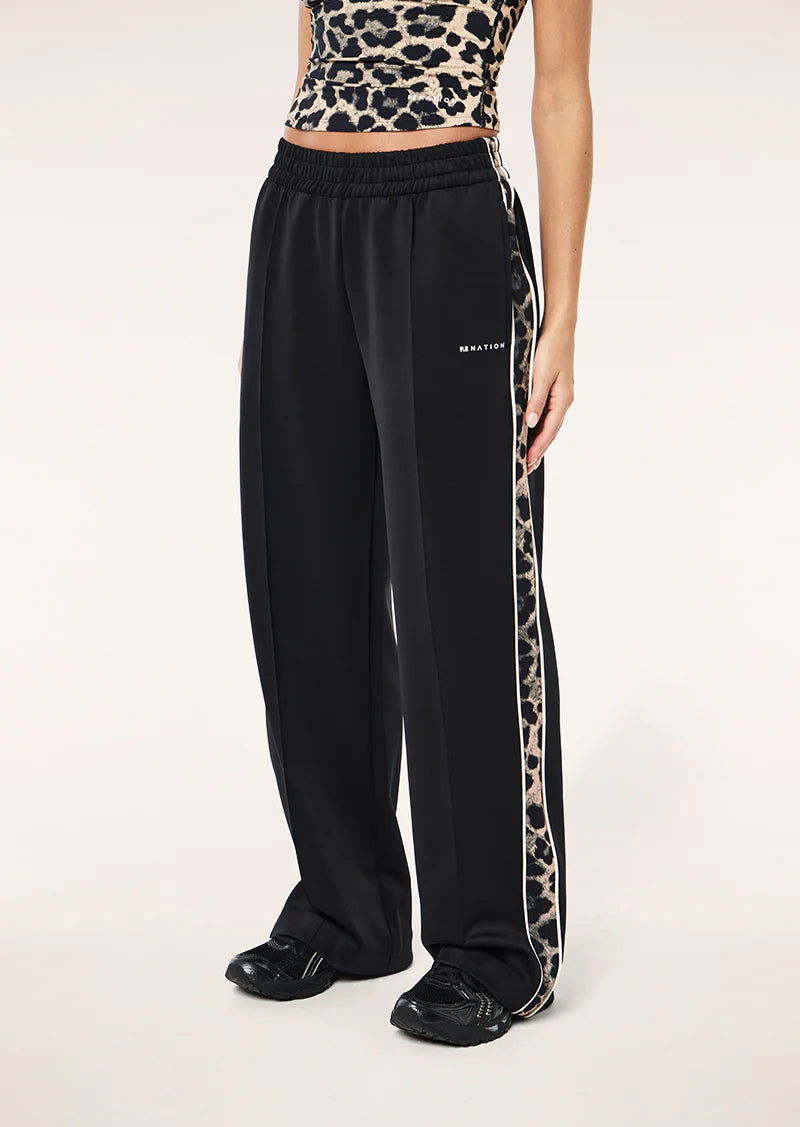 PE Nation | Man Down Track Pant - Black/Leopard