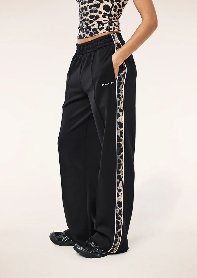PE Nation | Man Down Track Pant - Black/Leopard