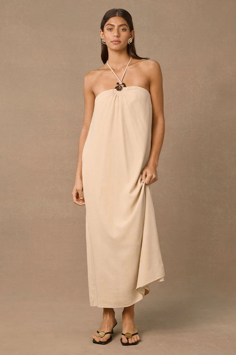 Mon Renn | Aelia Midi Dress - Sand
