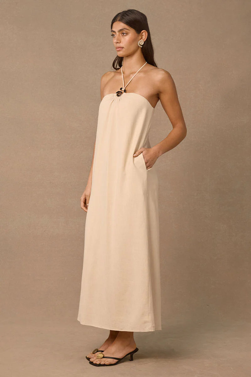 Mon Renn | Aelia Midi Dress - Sand