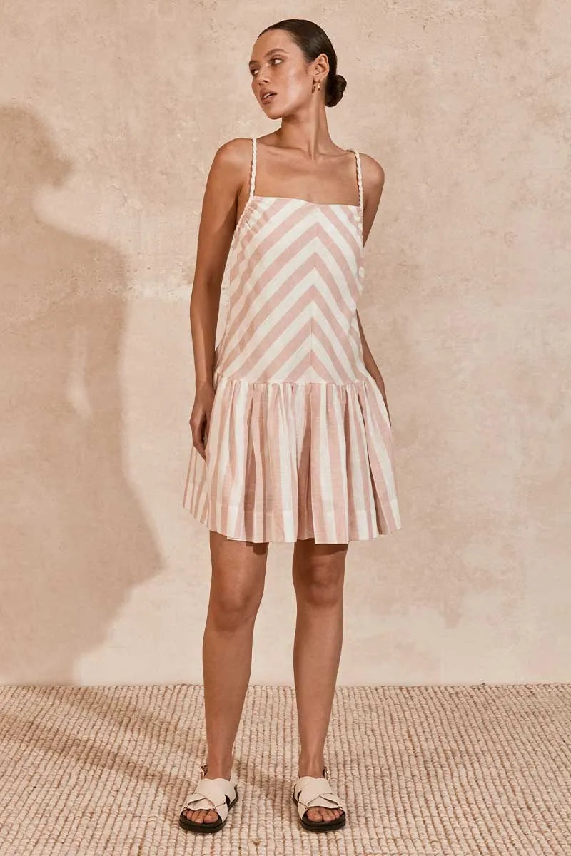 Mon Renn | Frida Mini Dress - Pink White