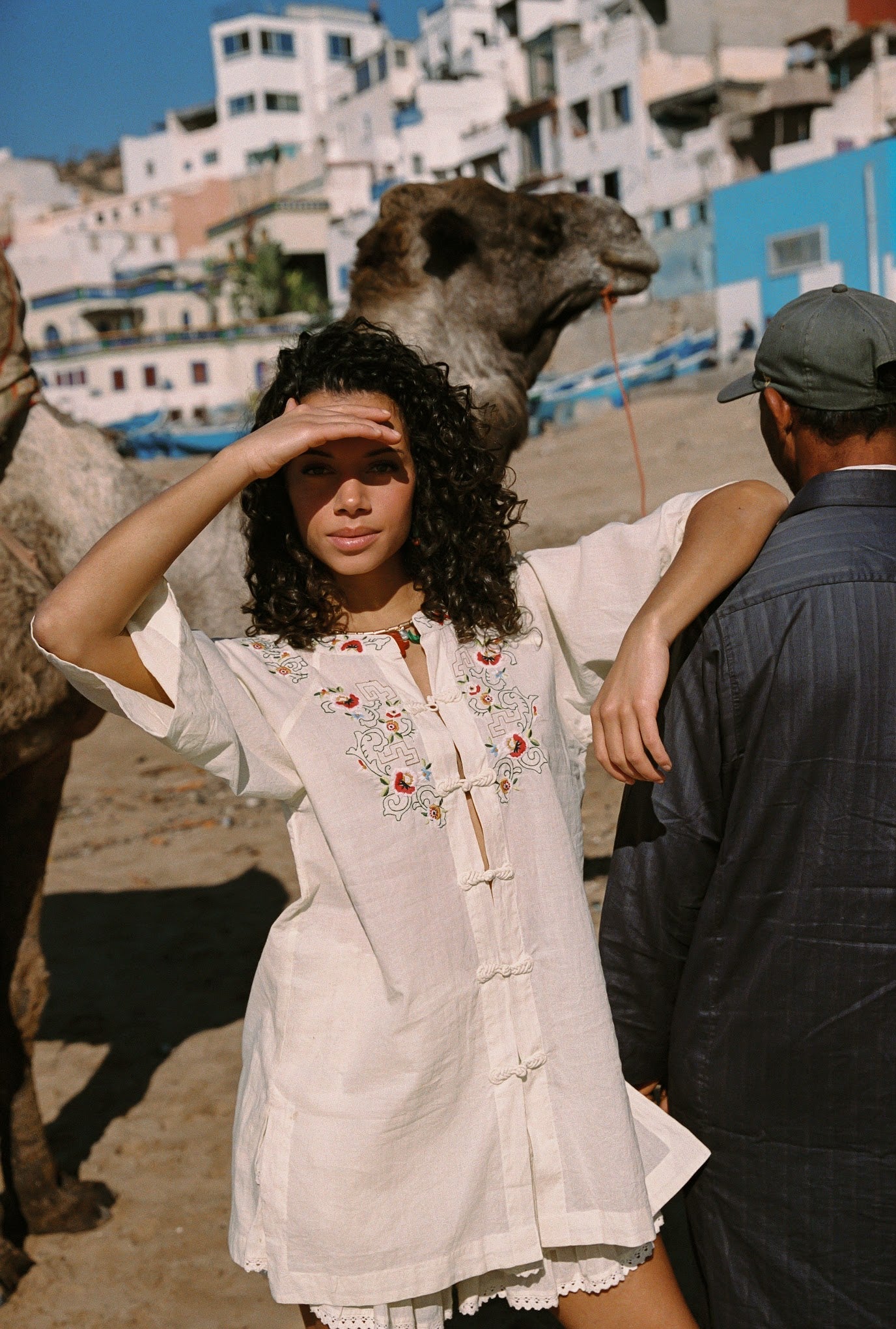 Kinga Csilla | Reka Embroidered Berry Shirt