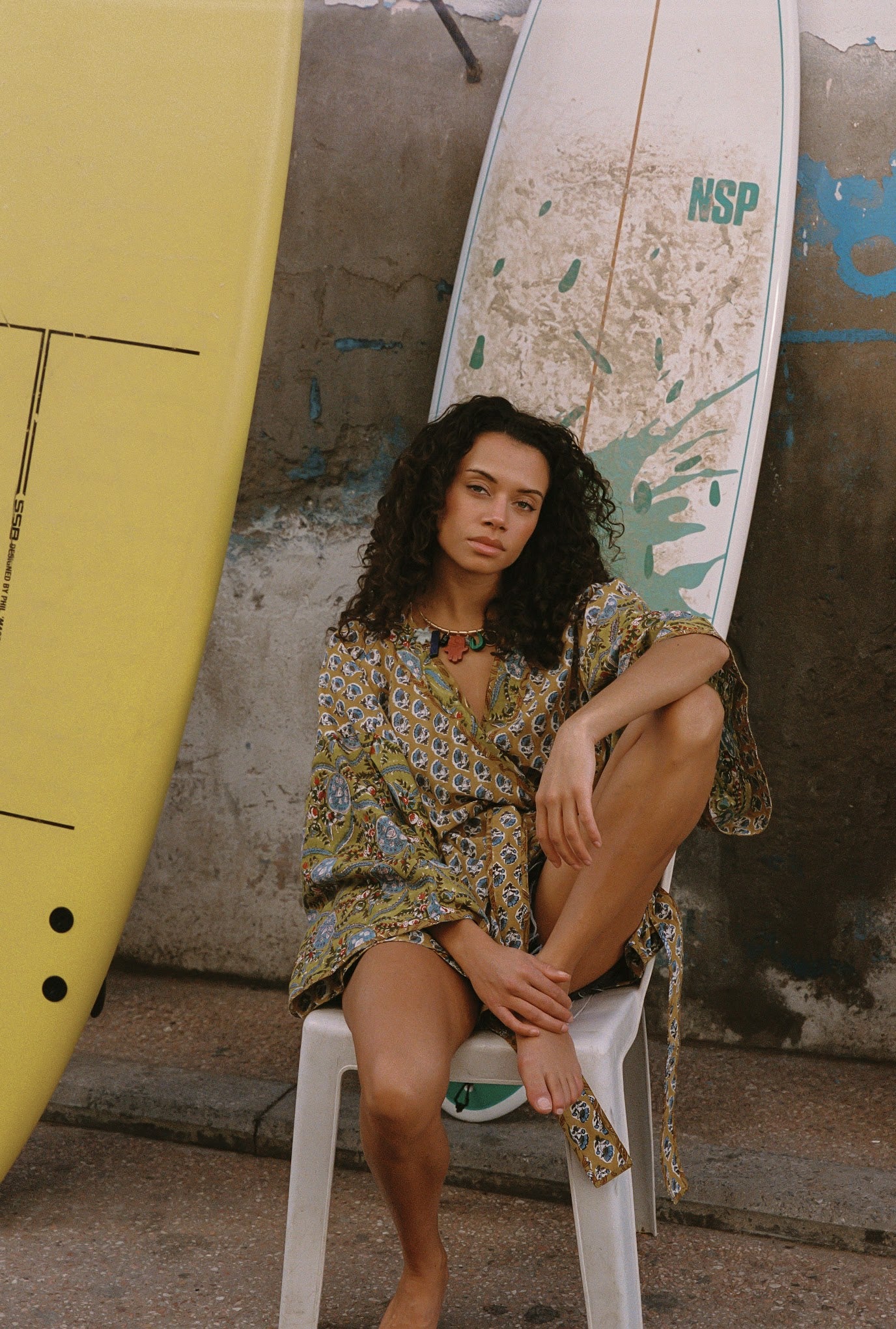 Kinga Csilla | Zoya Block Print Souvenir Kimono