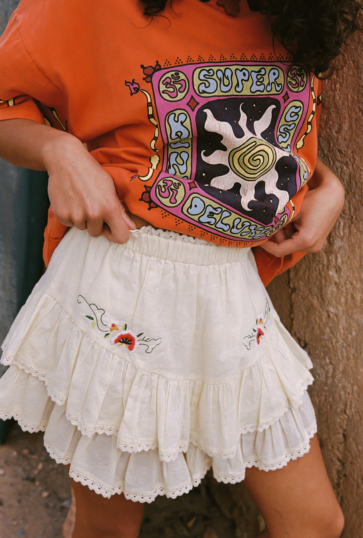 Kinga Csilla | Reka Embroidered Fae Frill Skort