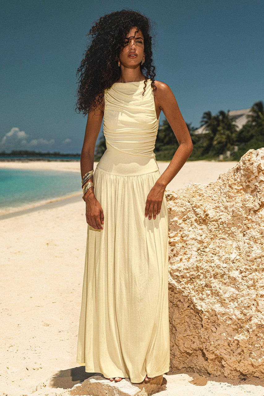 Runaway The Label | Nalla Maxi Dress - Lemon