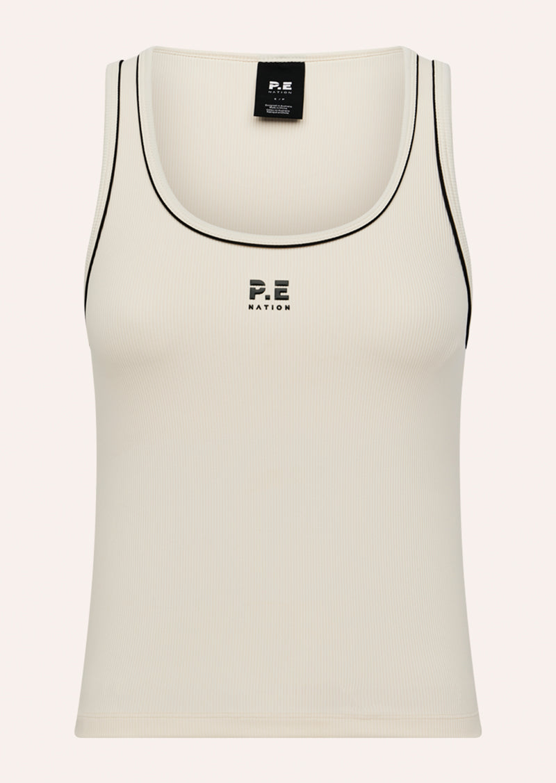 PE Nation | Nexus Rib Tank - Whisper White/Smokestone