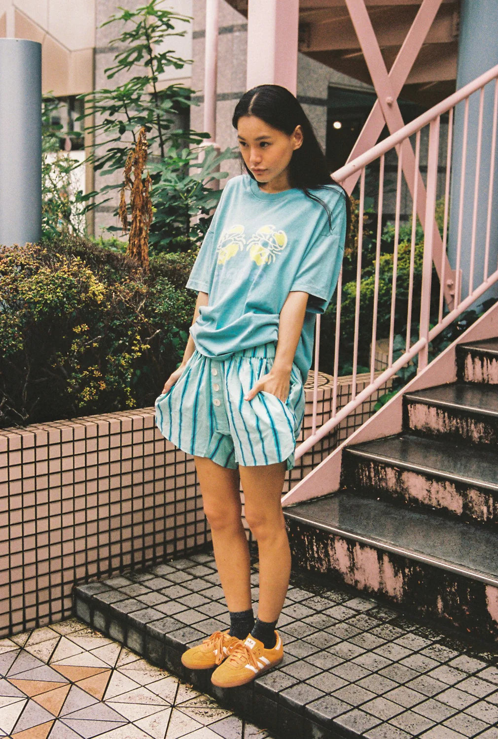 Ciao Ciao Vacation | Crystal Blue Stripe Boxer Short