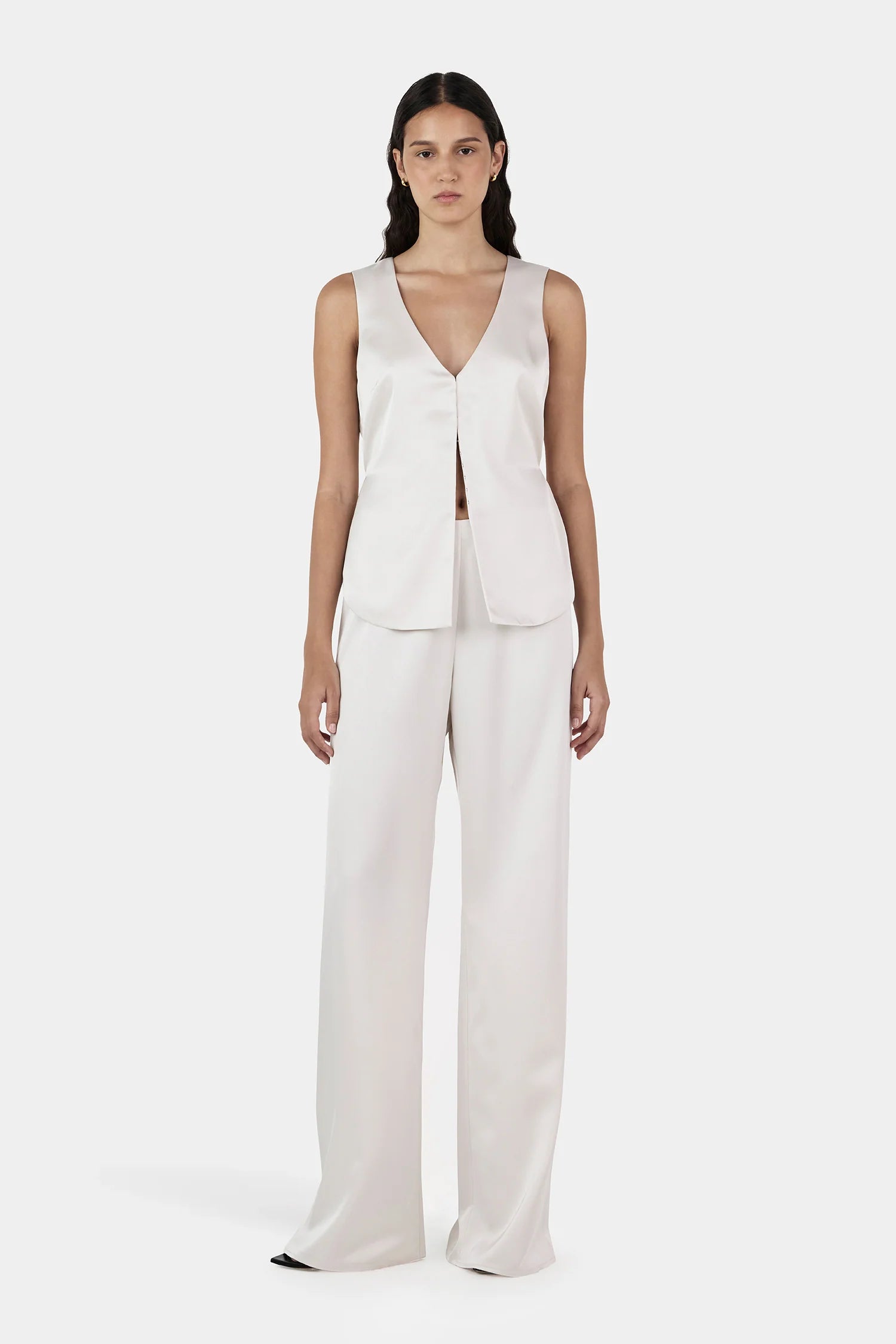 Hansen & Gretel | Lane Satin Pant - Ivory