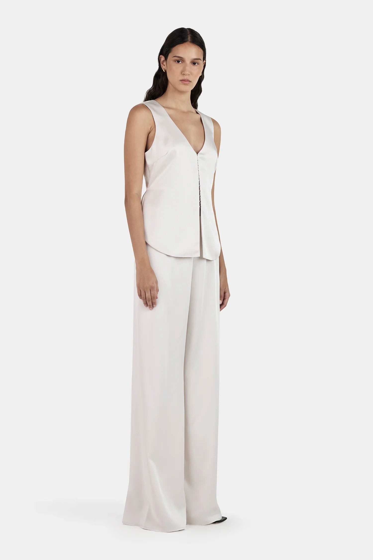Hansen & Gretel | Lane Satin Pant - Ivory