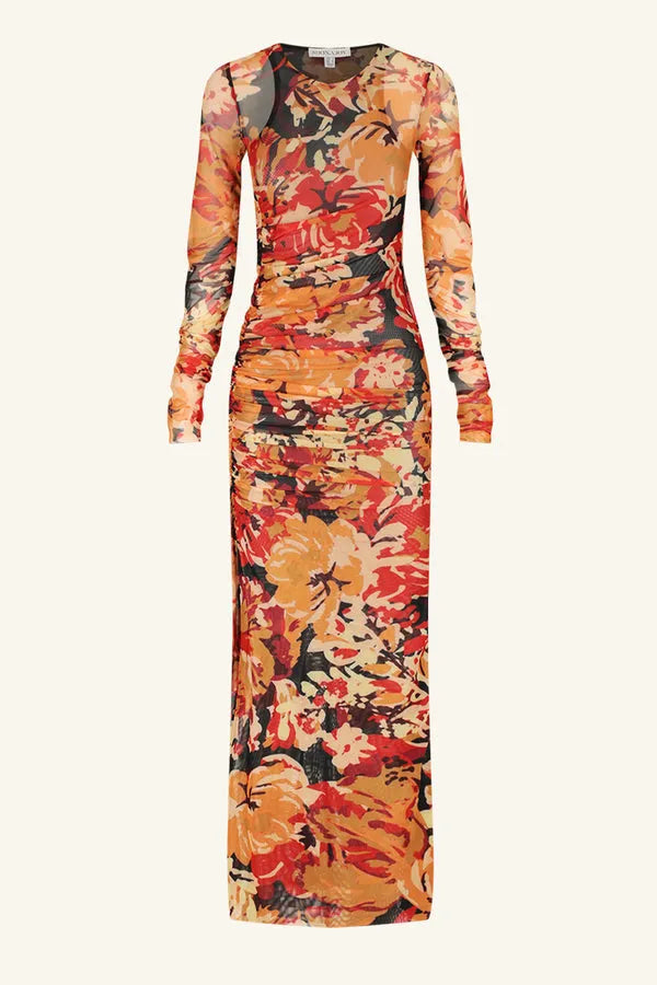 Shona Joy | Rubi Long Sleeve Gathered Midi Dress