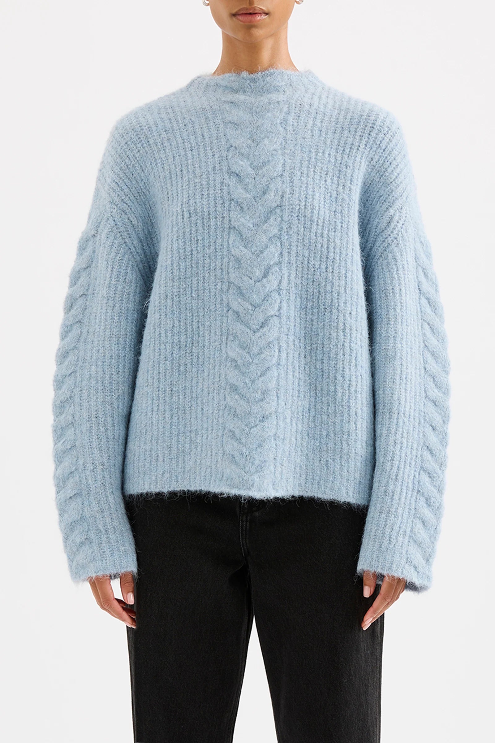 Nude Lucy | Paige Cable Knit - Sky