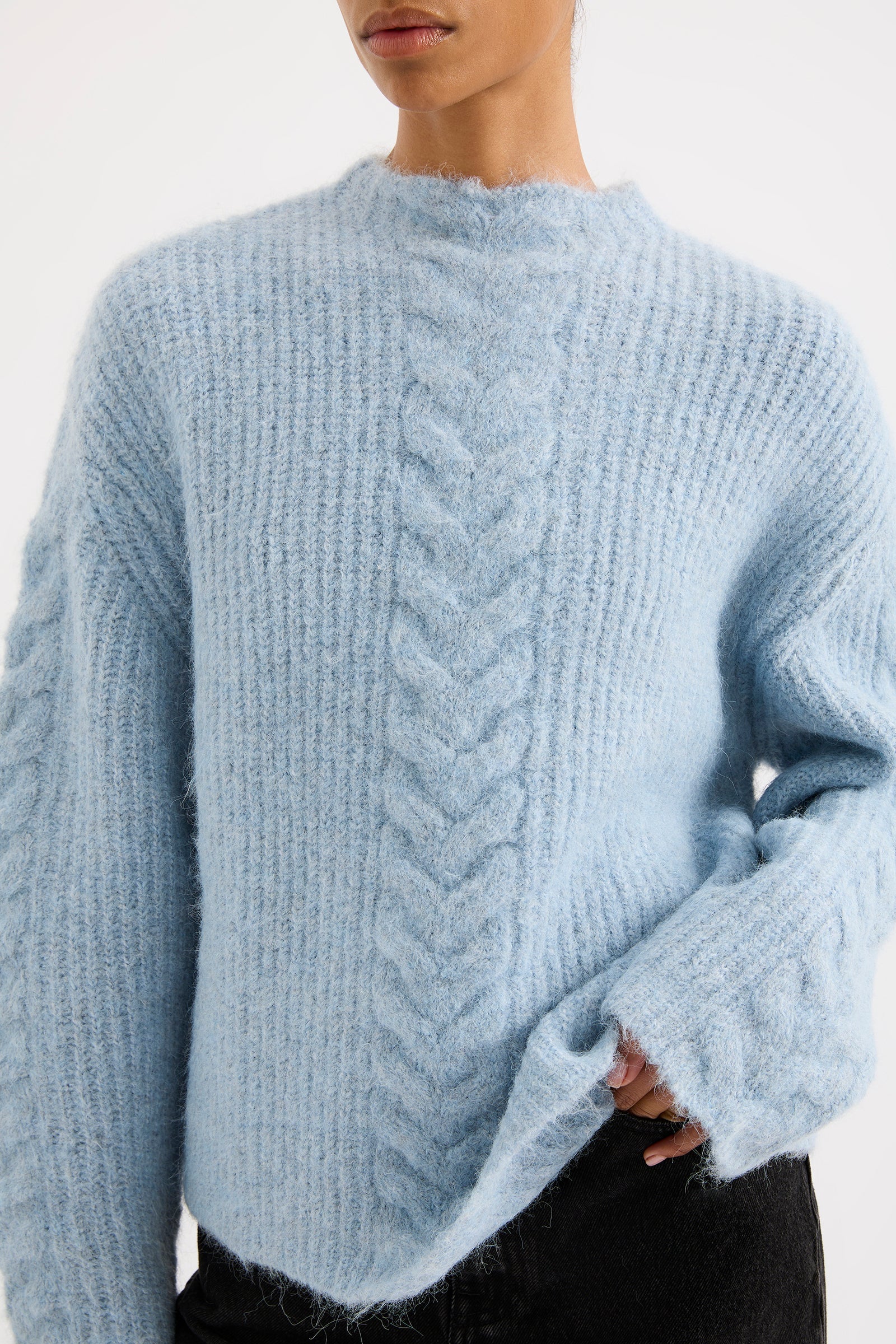 Nude Lucy | Paige Cable Knit - Sky