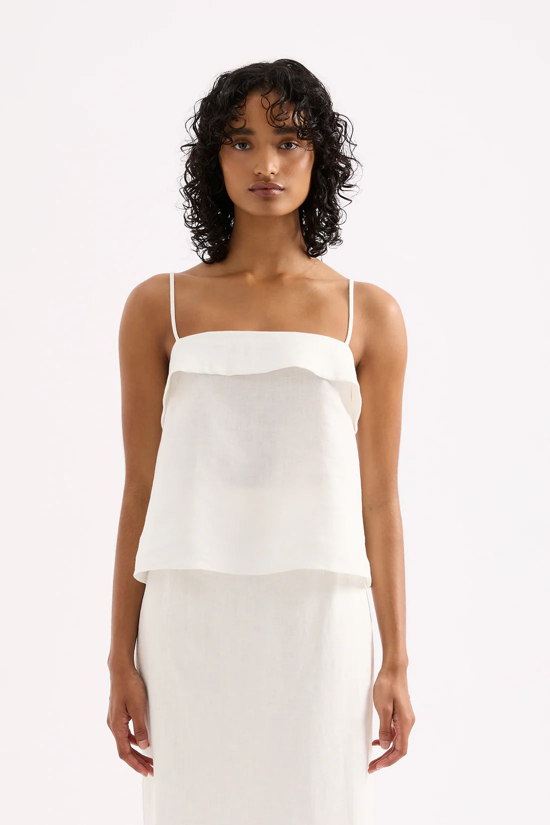 Nude Lucy | Sadie Linen Cami - White