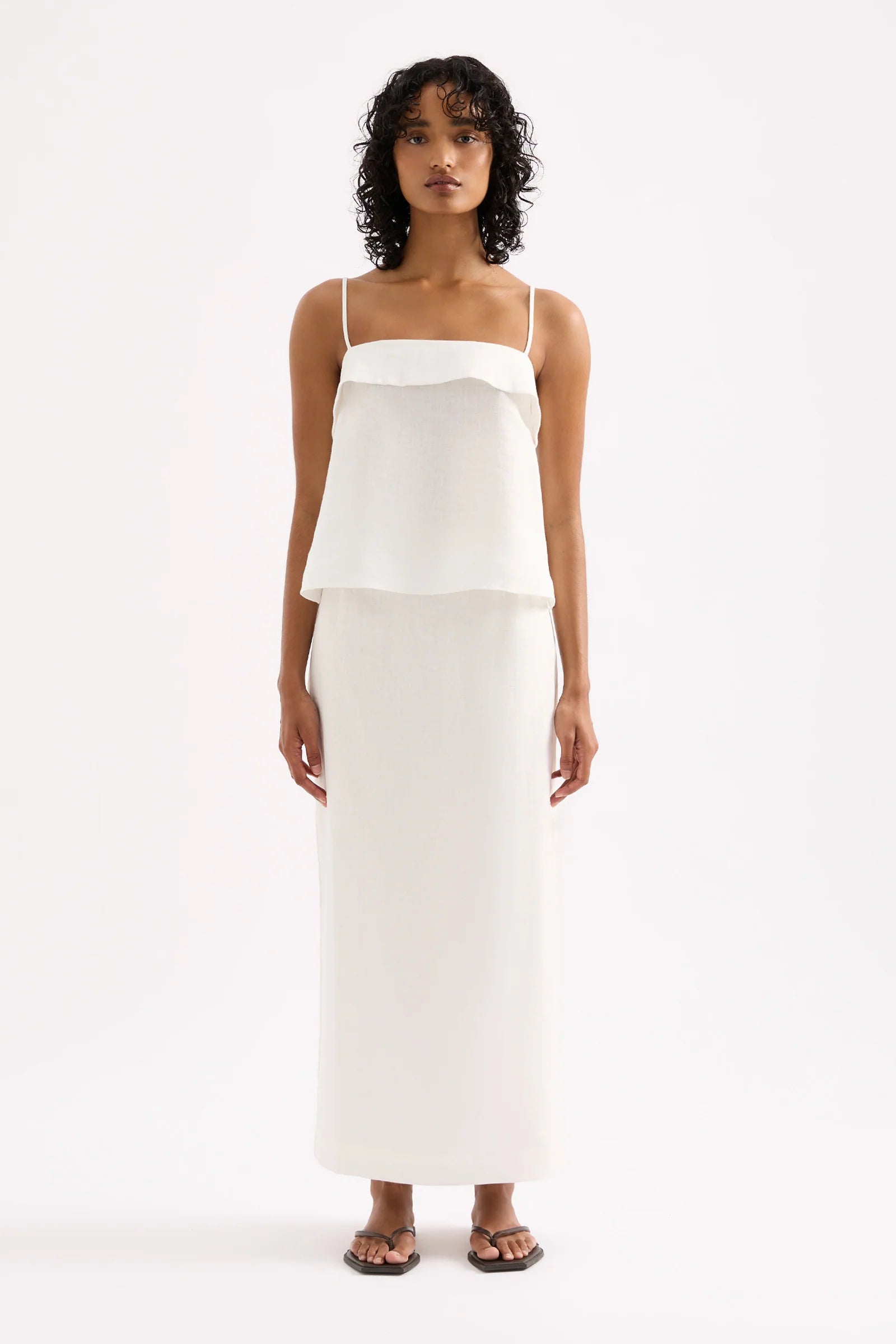 Nude Lucy | Sadie Linen Cami - White