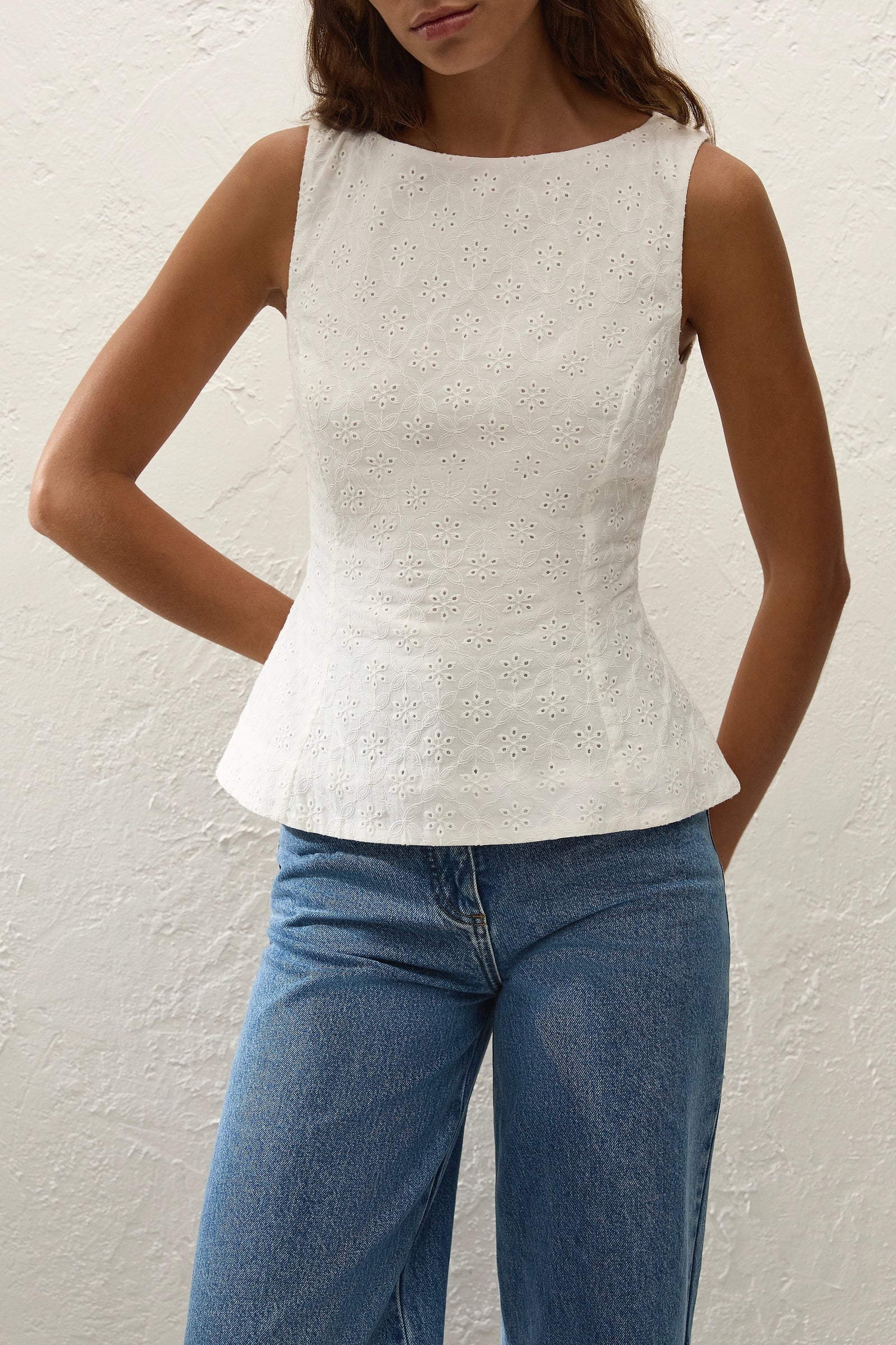 Faithfull The Brand | Olivia Top - Valentina Broderie White