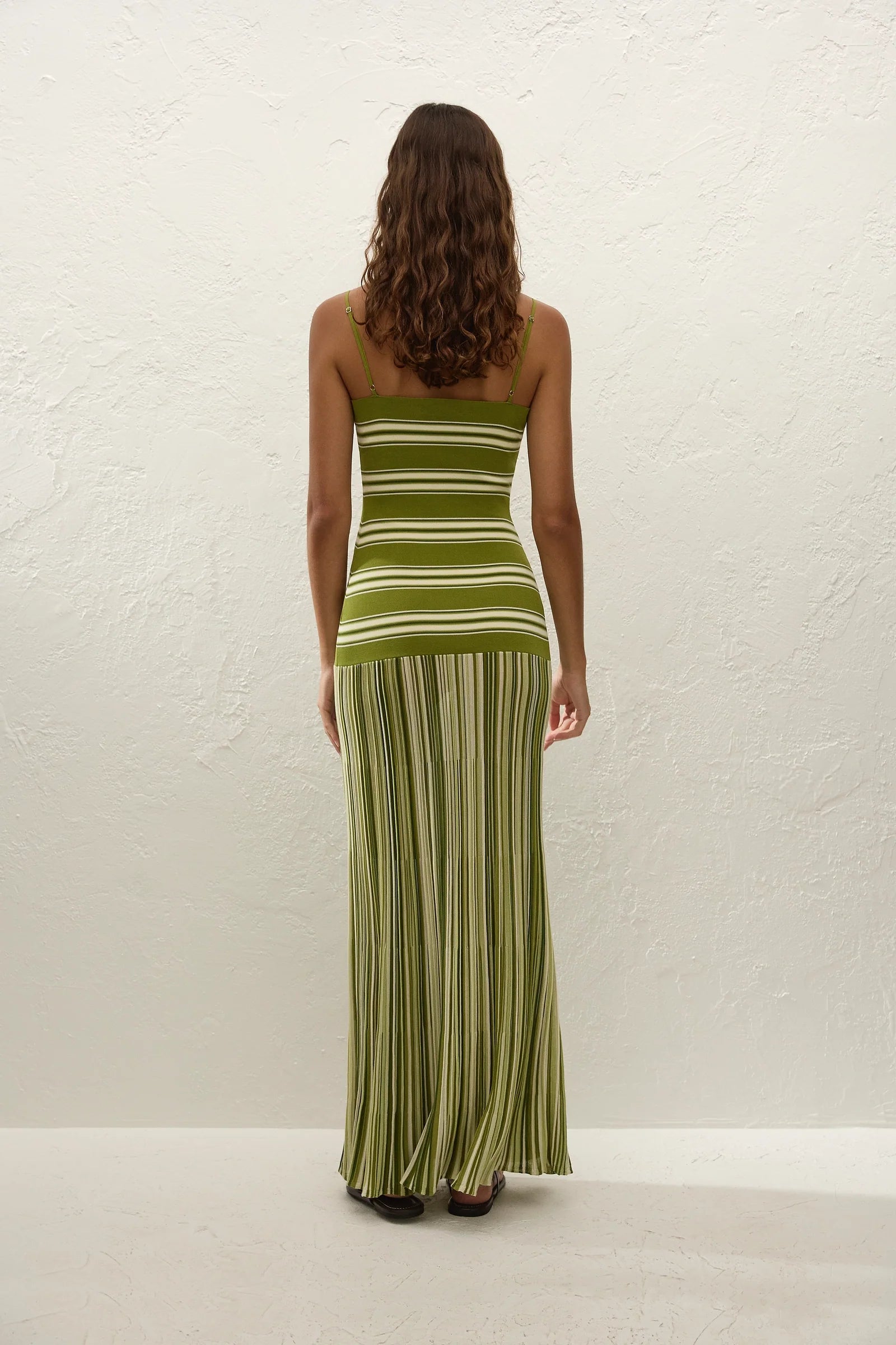 Faithfull The Brand | Esenia Knit Dress - Ombre Stripe Micro Juniper